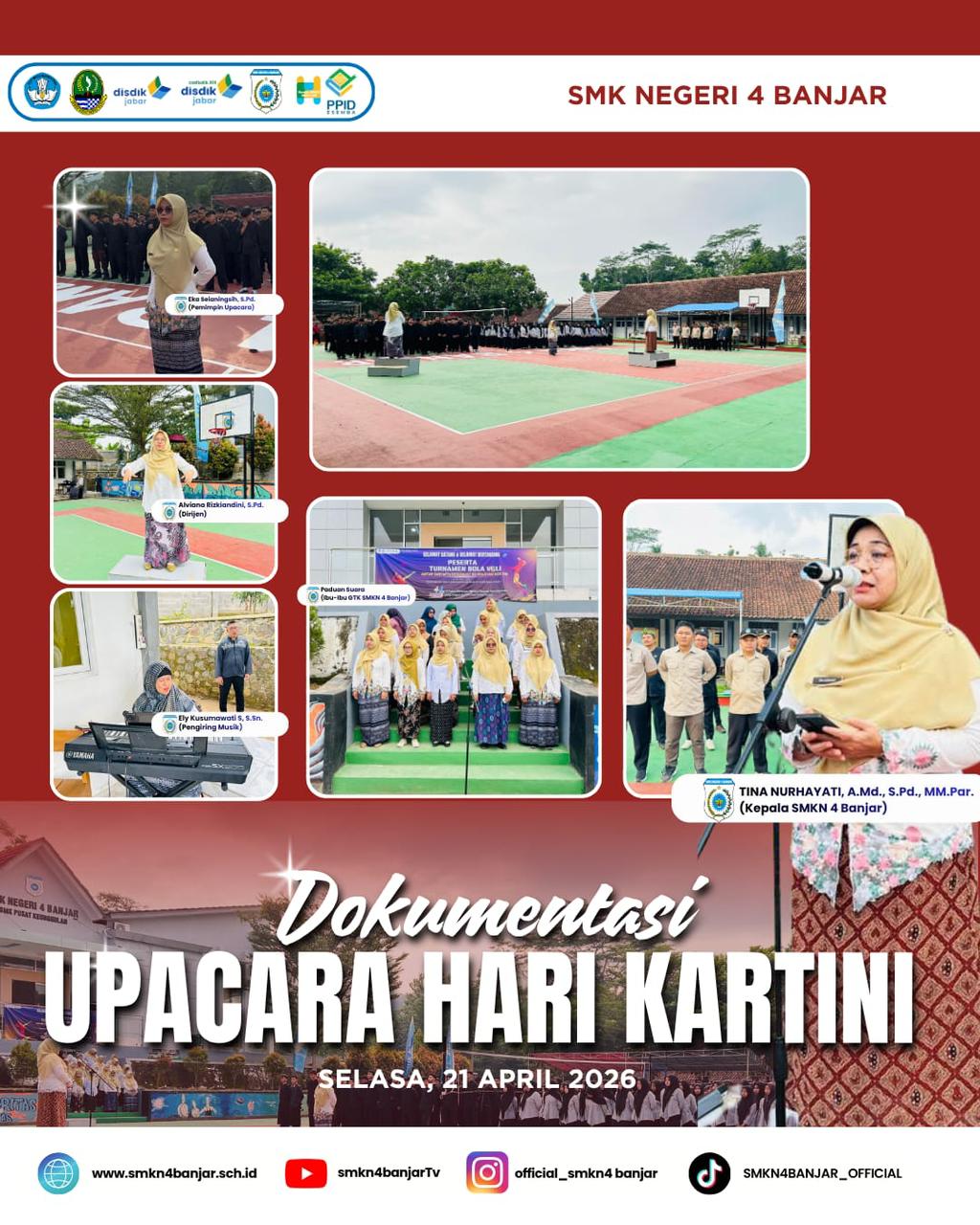 Harmoni Semangat Kartini di Tengah Riuh Turnamen: SMKN 4 Banjar Gelar Upacara Peringatan 21 April