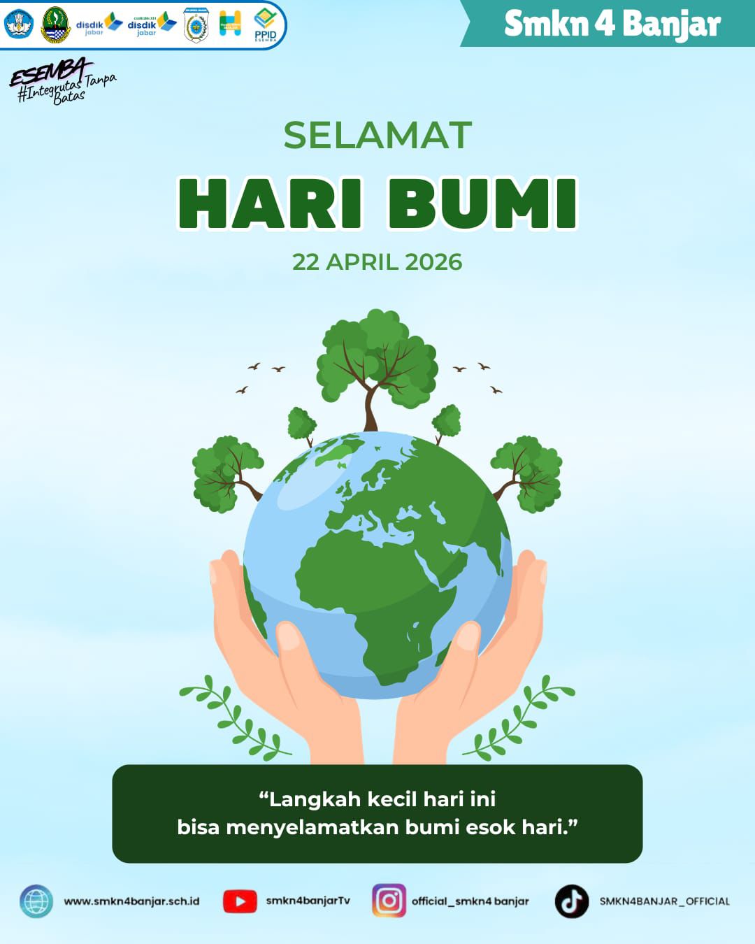 Satu Langkah Kecil untuk Masa Depan: SMKN 4 Banjar Gaungkan Semangat "Invest in Our Planet" di Hari Bumi 2026