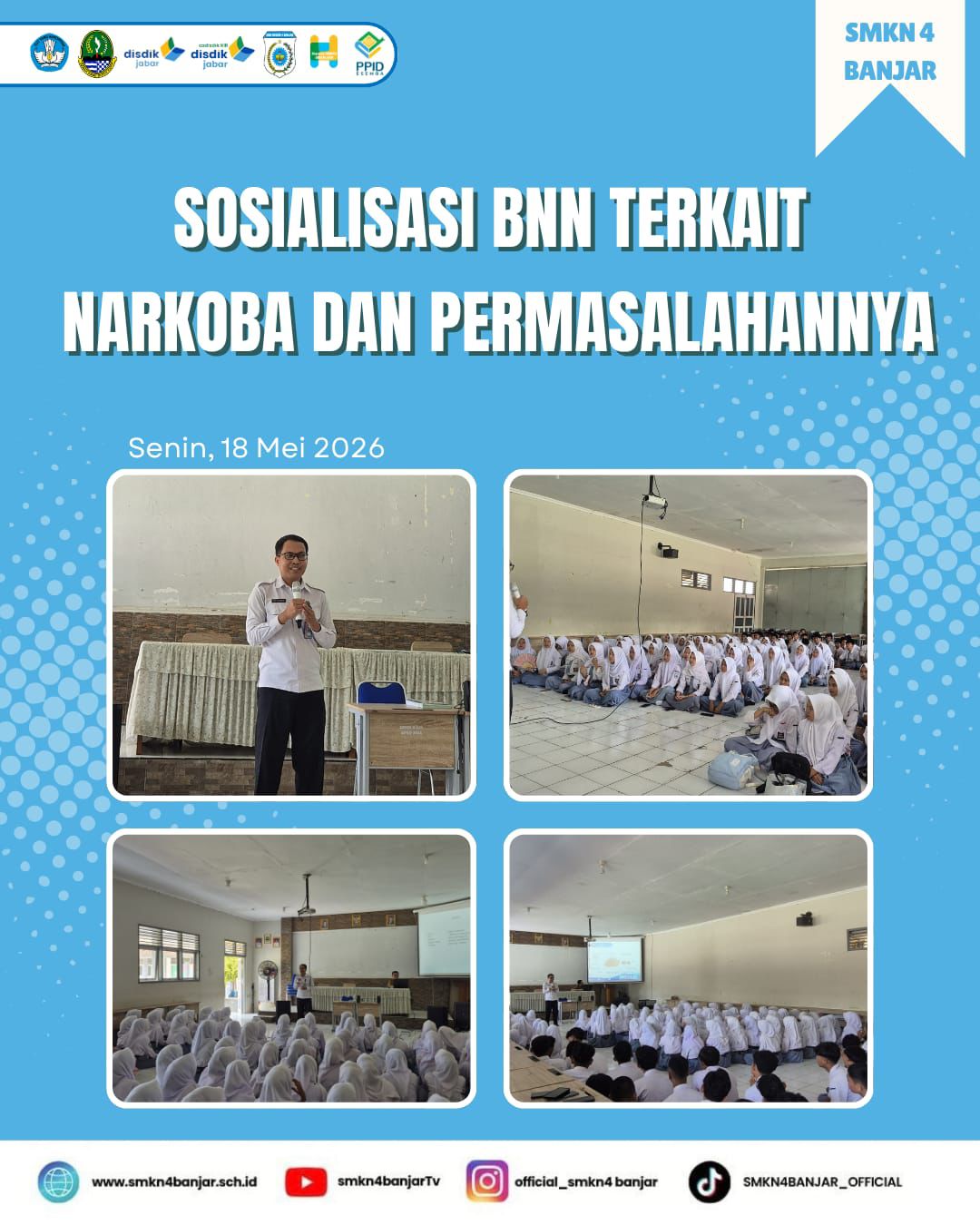 SMKN 4 Banjar Gandeng BNN Kota Banjar Gelar Sosialisasi P4GN: Bentengi Generasi Muda dari Bahaya Narkoba
